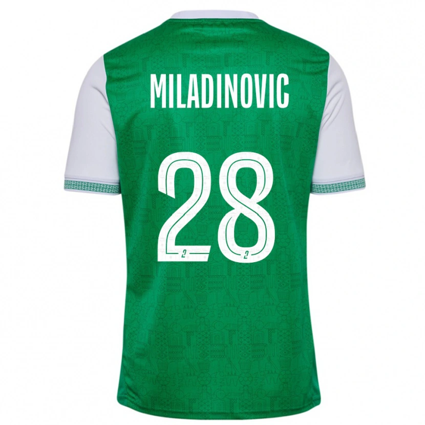 Danxen Herren Igor Miladinovic #28 Grün Weiß Heimtrikot Trikot 2025/26 T-Shirt