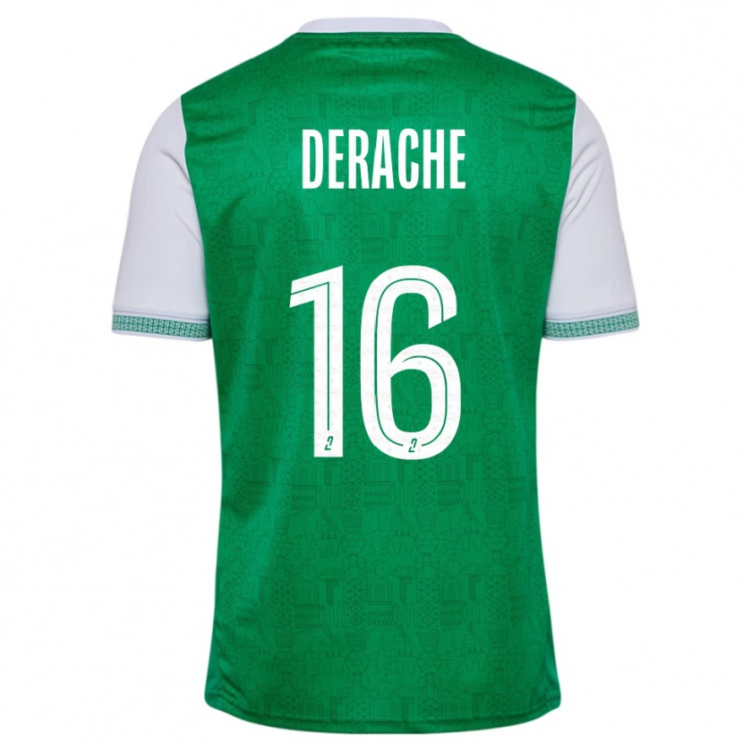 Danxen Herren Joseph Derache #16 Grün Weiß Heimtrikot Trikot 2025/26 T-Shirt
