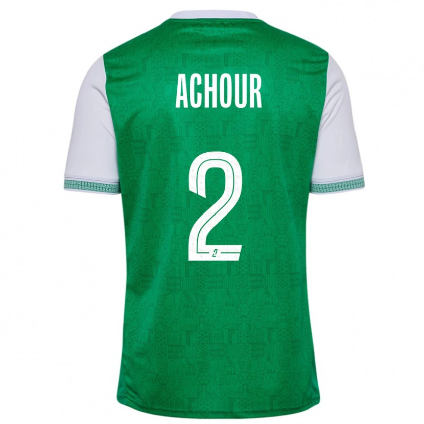 Danxen Herren Samy Achour #2 Grün Weiß Heimtrikot Trikot 2025/26 T-Shirt