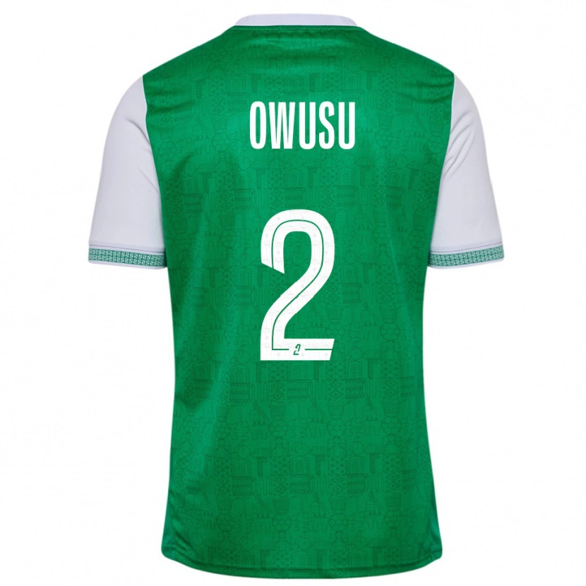 Danxen Herren Beres Owusu #2 Grün Weiß Heimtrikot Trikot 2025/26 T-Shirt