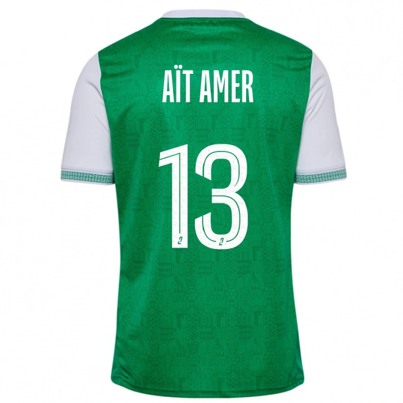 Danxen Herren Rayan Aït Amer #13 Grün Weiß Heimtrikot Trikot 2025/26 T-Shirt