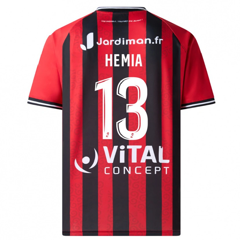 Danxen Herren Amine Hemia #13 Rot Schwarz Heimtrikot Trikot 2025/26 T-Shirt
