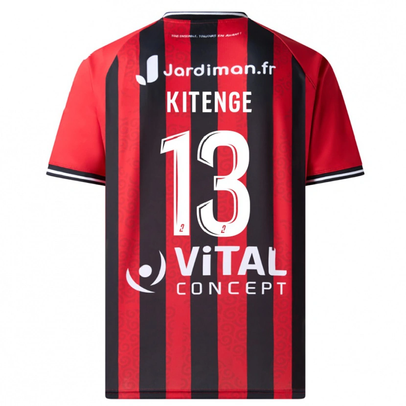 Danxen Herren Landry Kitenge #13 Rot Schwarz Heimtrikot Trikot 2025/26 T-Shirt