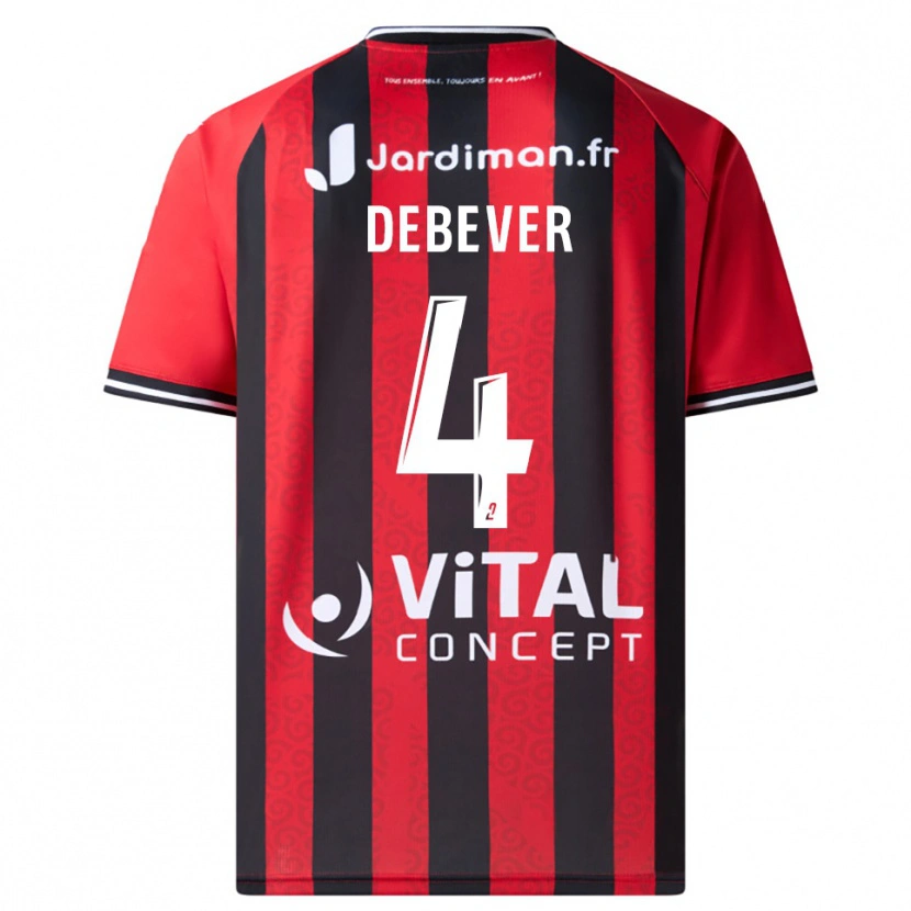 Danxen Herren Julie Debever #4 Rot Schwarz Heimtrikot Trikot 2025/26 T-Shirt
