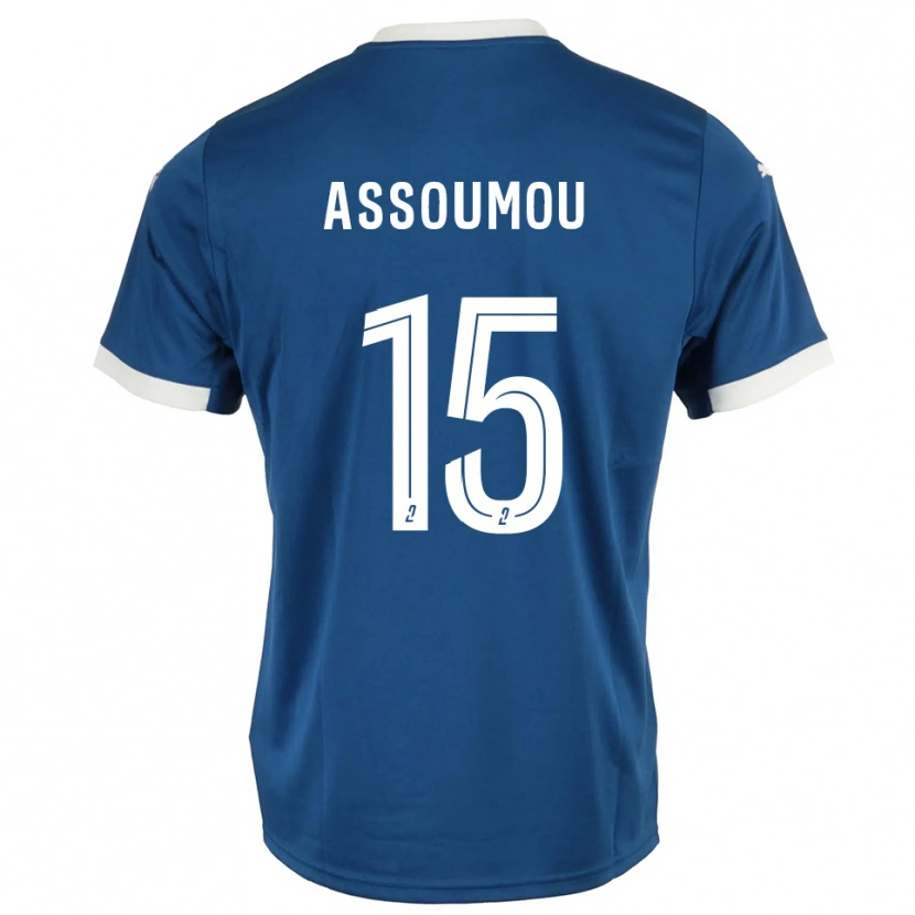 Danxen Herren Jaurès Assoumou #15 Blau Weiß Heimtrikot Trikot 2025/26 T-Shirt