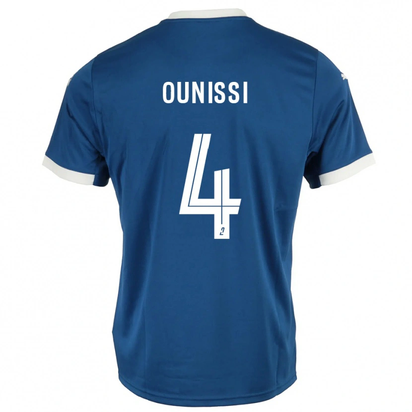 Danxen Herren Ilian Ounissi #4 Blau Weiß Heimtrikot Trikot 2025/26 T-Shirt
