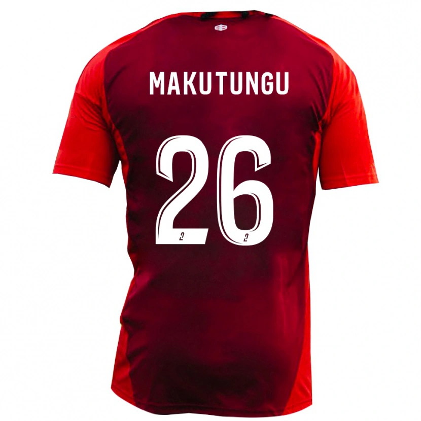 Danxen Herren Cédric Makutungu #26 Rot Burgund Heimtrikot Trikot 2025/26 T-Shirt