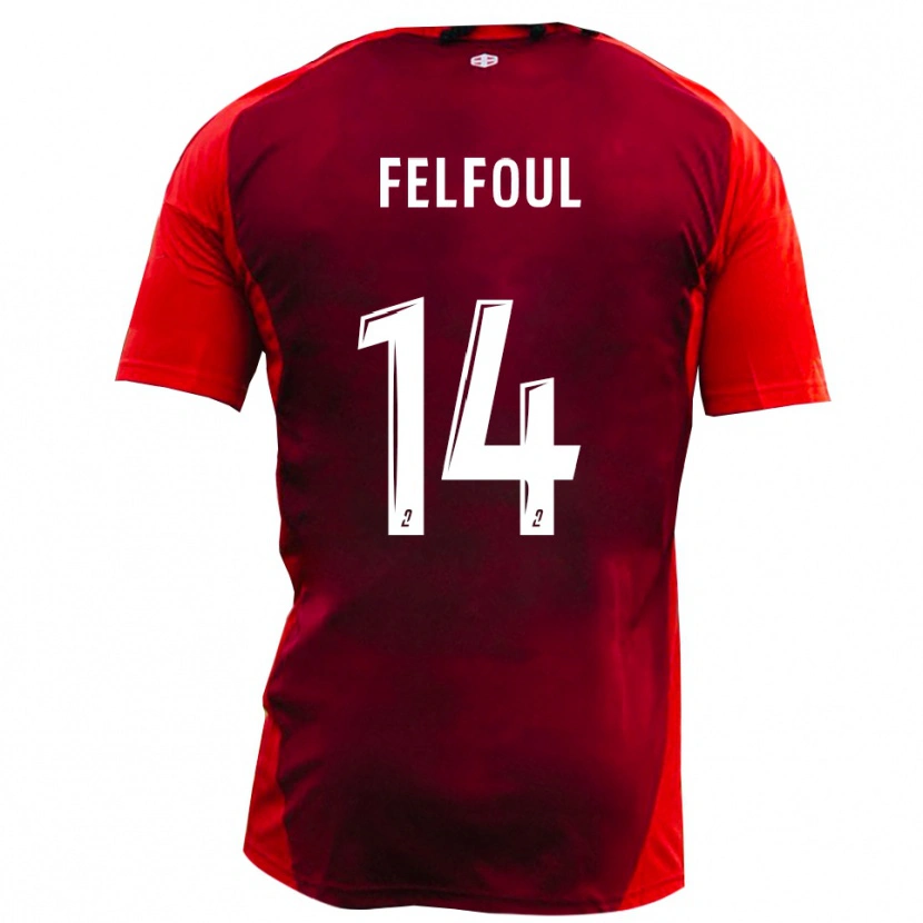Danxen Herren Wassim Felfoul #14 Rot Burgund Heimtrikot Trikot 2025/26 T-Shirt