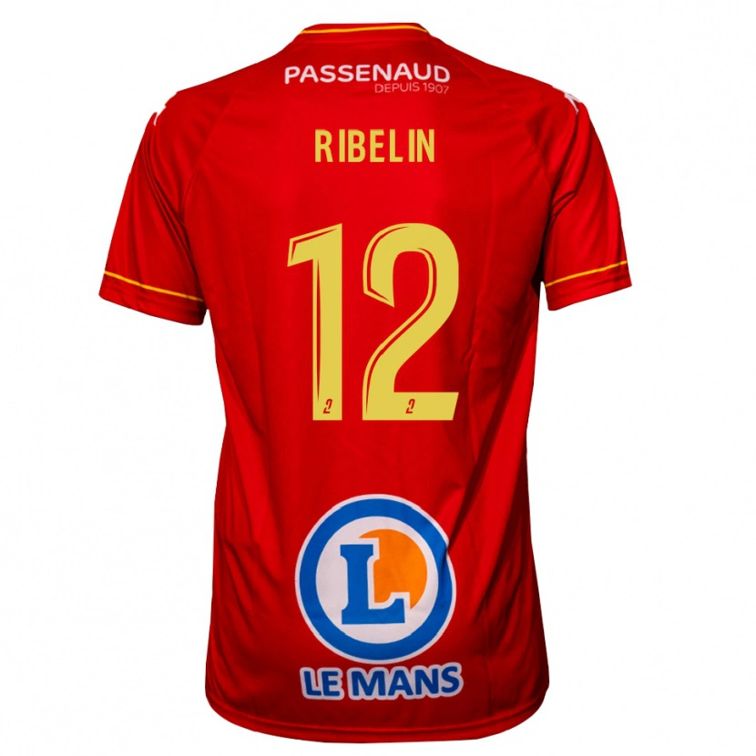 Danxen Herren Anthony Ribelin #12 Rot Gelb Heimtrikot Trikot 2025/26 T-Shirt