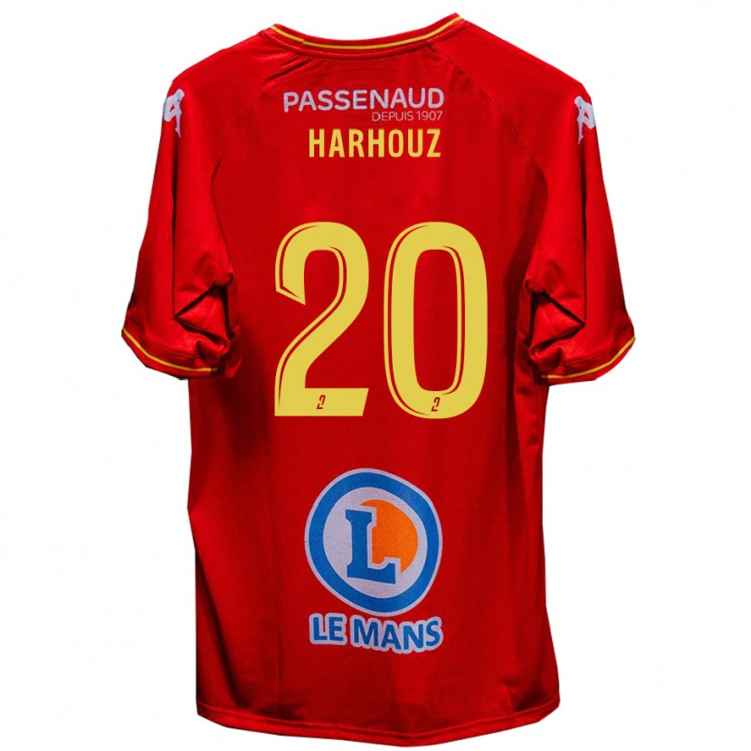 Danxen Herren William Harhouz #20 Rot Gelb Heimtrikot Trikot 2025/26 T-Shirt