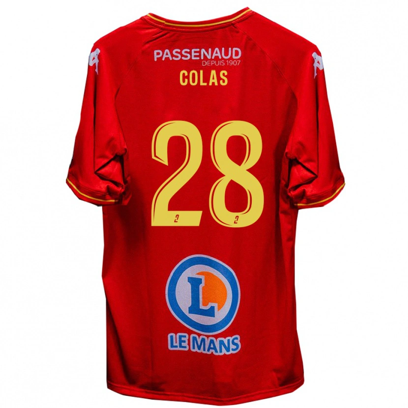 Danxen Herren Erwan Colas #28 Rot Gelb Heimtrikot Trikot 2025/26 T-Shirt