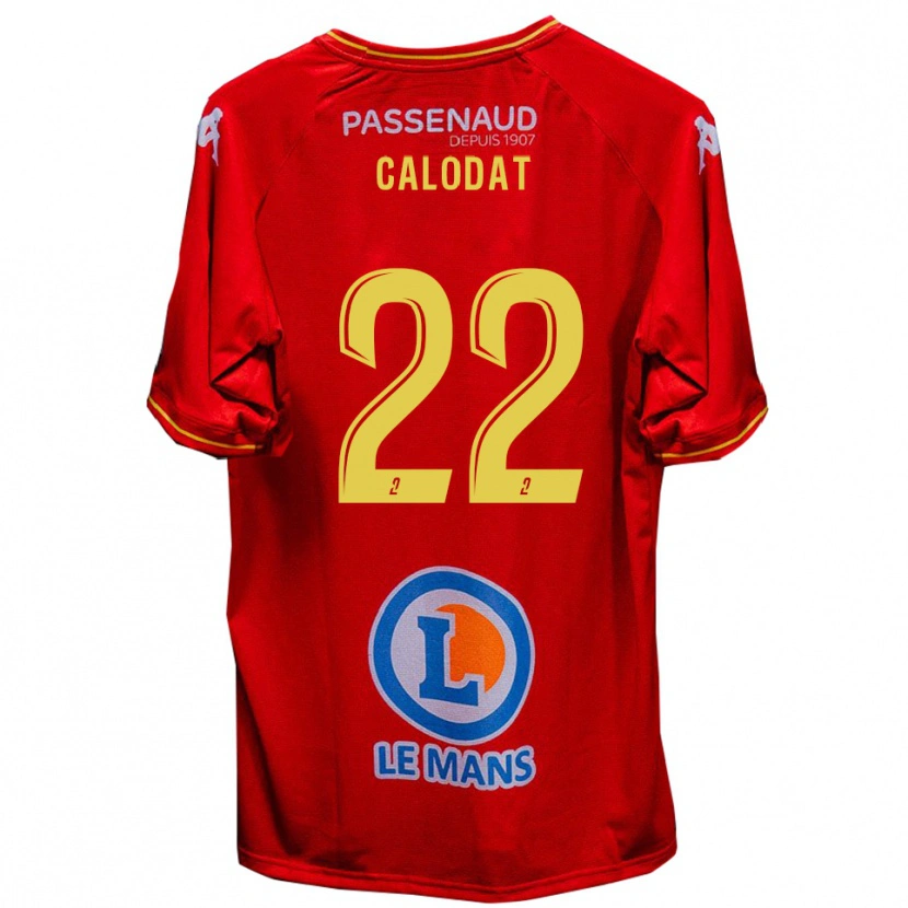 Danxen Herren Lucas Calodat #22 Rot Gelb Heimtrikot Trikot 2025/26 T-Shirt