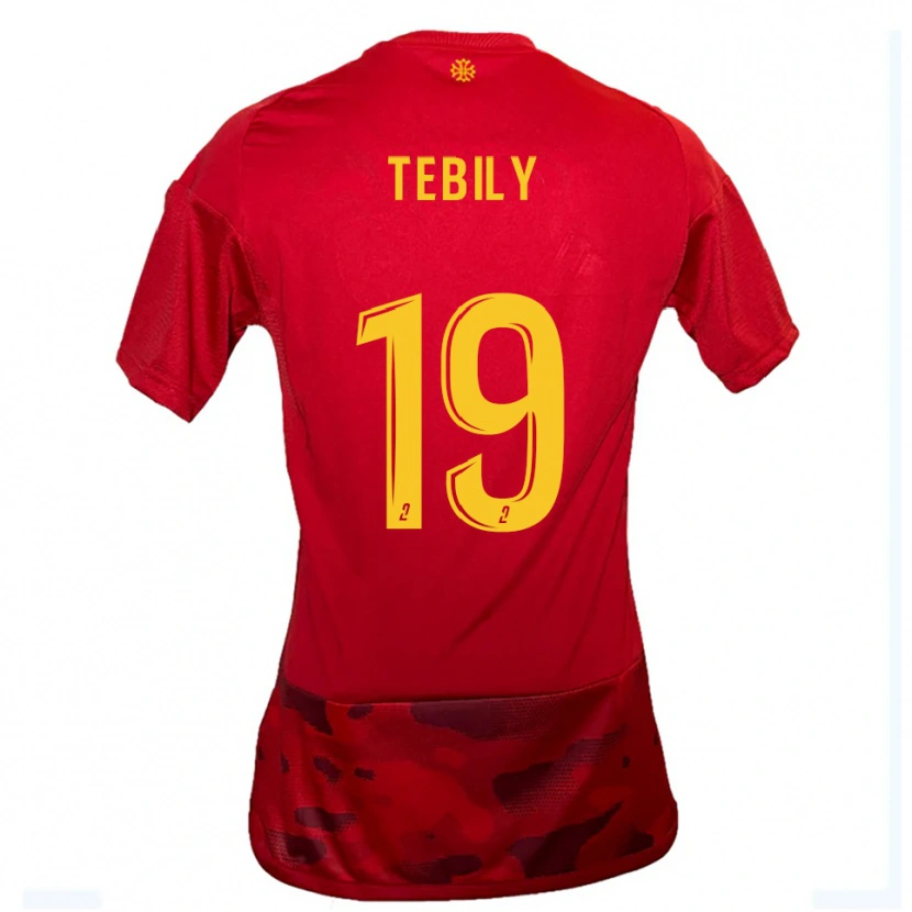 Danxen Herren Hermann Tebily #19 Rot Gelb Heimtrikot Trikot 2025/26 T-Shirt