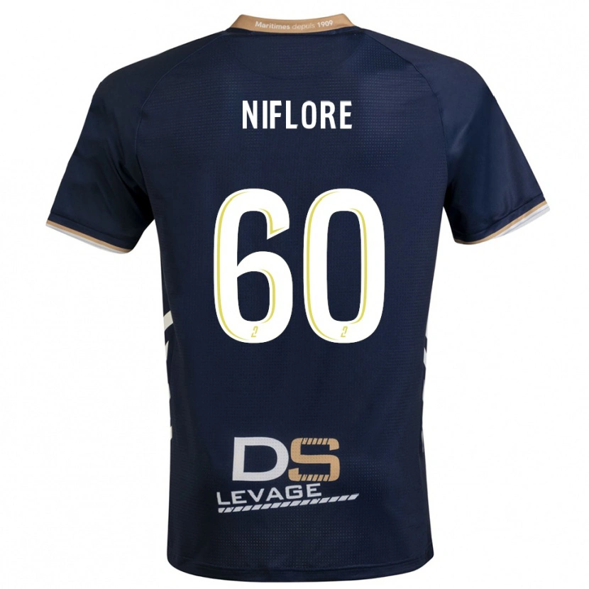 Danxen Herren Mathys Niflore #60 Marine Gold Heimtrikot Trikot 2025/26 T-Shirt
