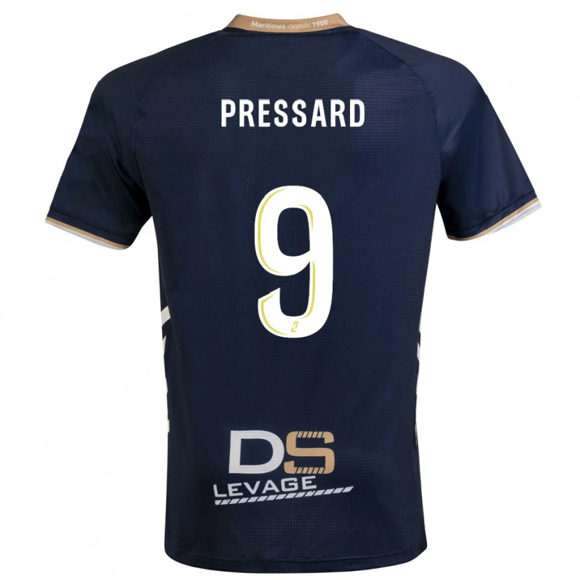 Danxen Herren Alan Pressard #9 Marine Gold Heimtrikot Trikot 2025/26 T-Shirt