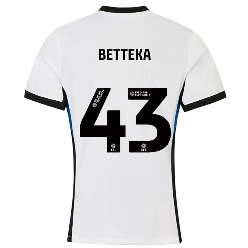 Danxen Herren Zaid Betteka #43 Weiß Blau Auswärtstrikot Trikot 2025/26 T-Shirt