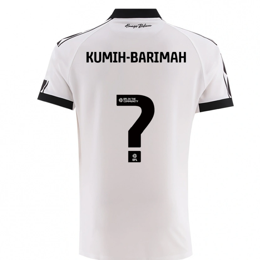 Danxen Herren Desmond Kumih-Barimah #0 Weiß Schwarz Auswärtstrikot Trikot 2025/26 T-Shirt