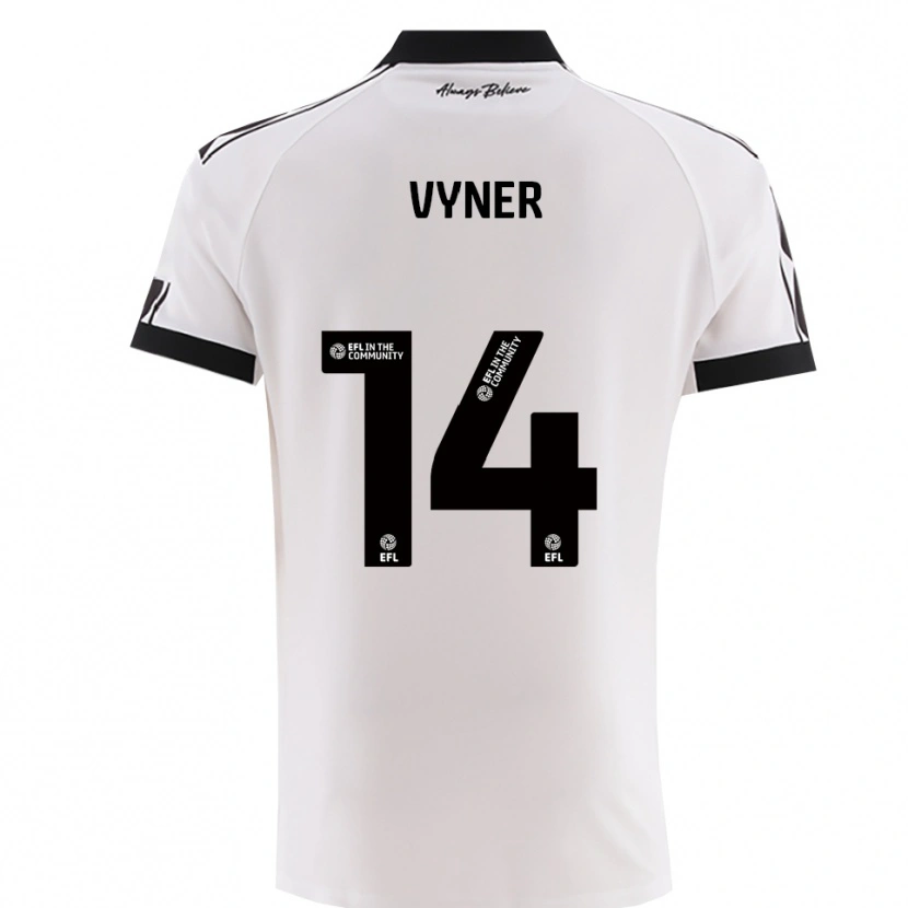 Danxen Herren Zak Vyner #14 Weiß Schwarz Auswärtstrikot Trikot 2025/26 T-Shirt
