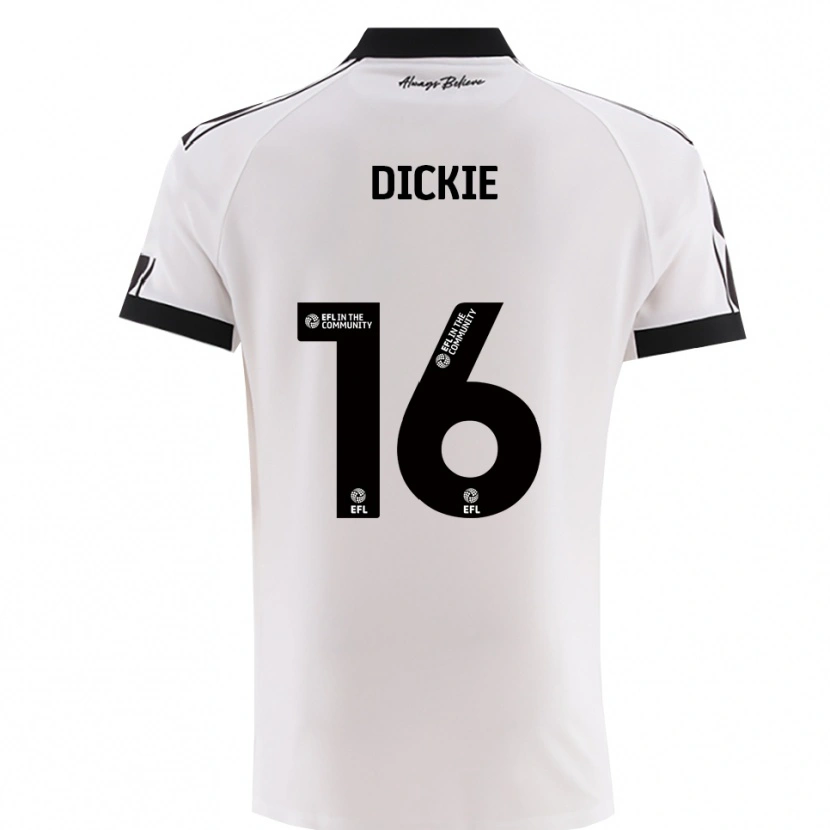 Danxen Herren Rob Dickie #16 Weiß Schwarz Auswärtstrikot Trikot 2025/26 T-Shirt