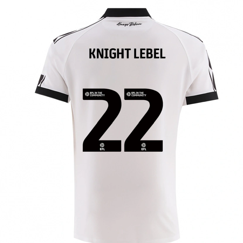 Danxen Herren Jamie Knight-Lebel #22 Weiß Schwarz Auswärtstrikot Trikot 2025/26 T-Shirt