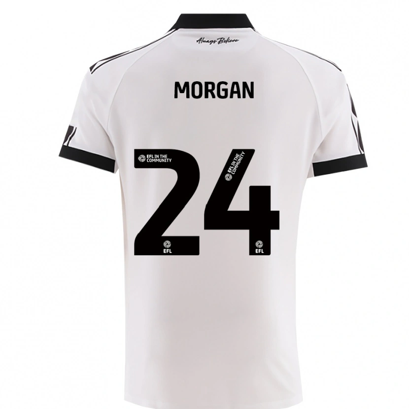 Danxen Herren Ffion Morgan #24 Weiß Schwarz Auswärtstrikot Trikot 2025/26 T-Shirt