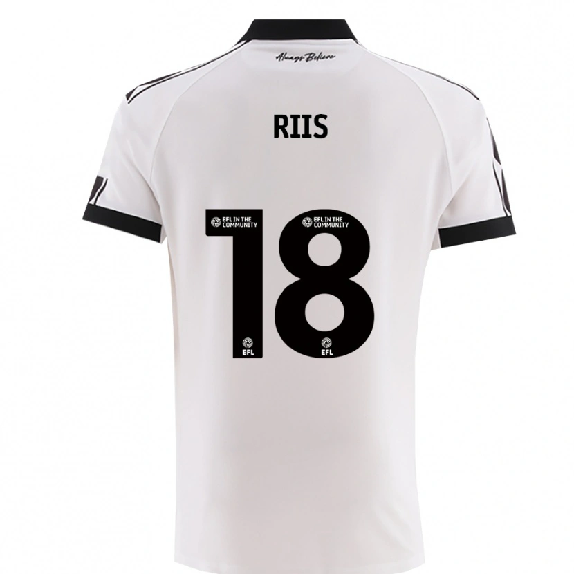 Danxen Herren Emil Riis #18 Weiß Schwarz Auswärtstrikot Trikot 2025/26 T-Shirt