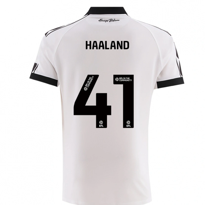 Danxen Herren Benedicte Haaland #41 Weiß Schwarz Auswärtstrikot Trikot 2025/26 T-Shirt