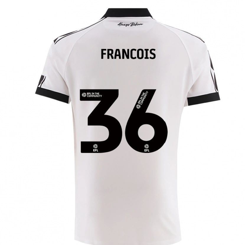Danxen Herren Marlee Francois #36 Weiß Schwarz Auswärtstrikot Trikot 2025/26 T-Shirt