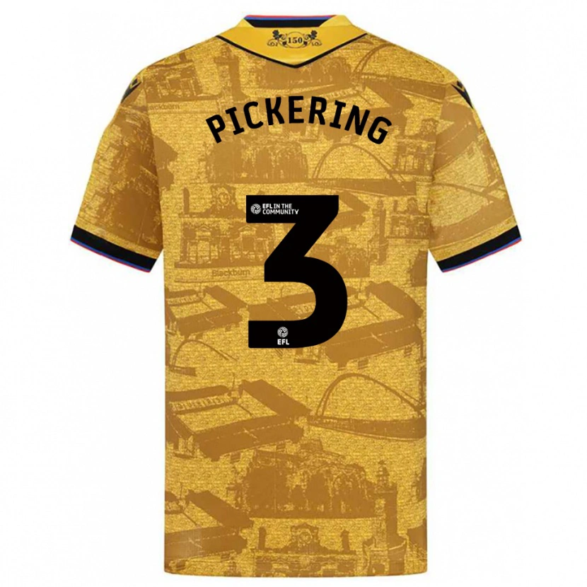 Danxen Herren Harry Pickering #3 Gold Schwarz Auswärtstrikot Trikot 2025/26 T-Shirt