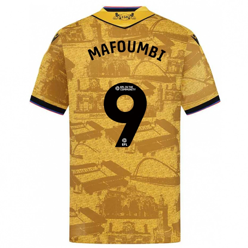 Danxen Herren Exaucé Mafoumbi #9 Gold Schwarz Auswärtstrikot Trikot 2025/26 T-Shirt