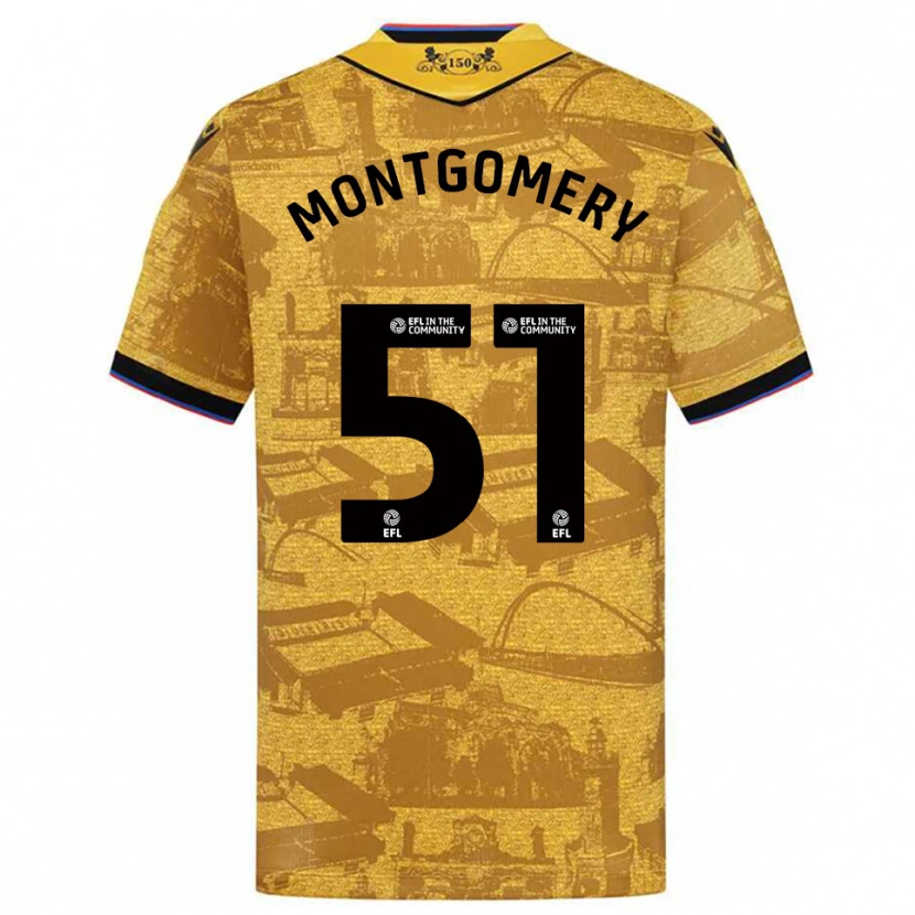 Danxen Herren Kristi Montgomery #51 Gold Schwarz Auswärtstrikot Trikot 2025/26 T-Shirt