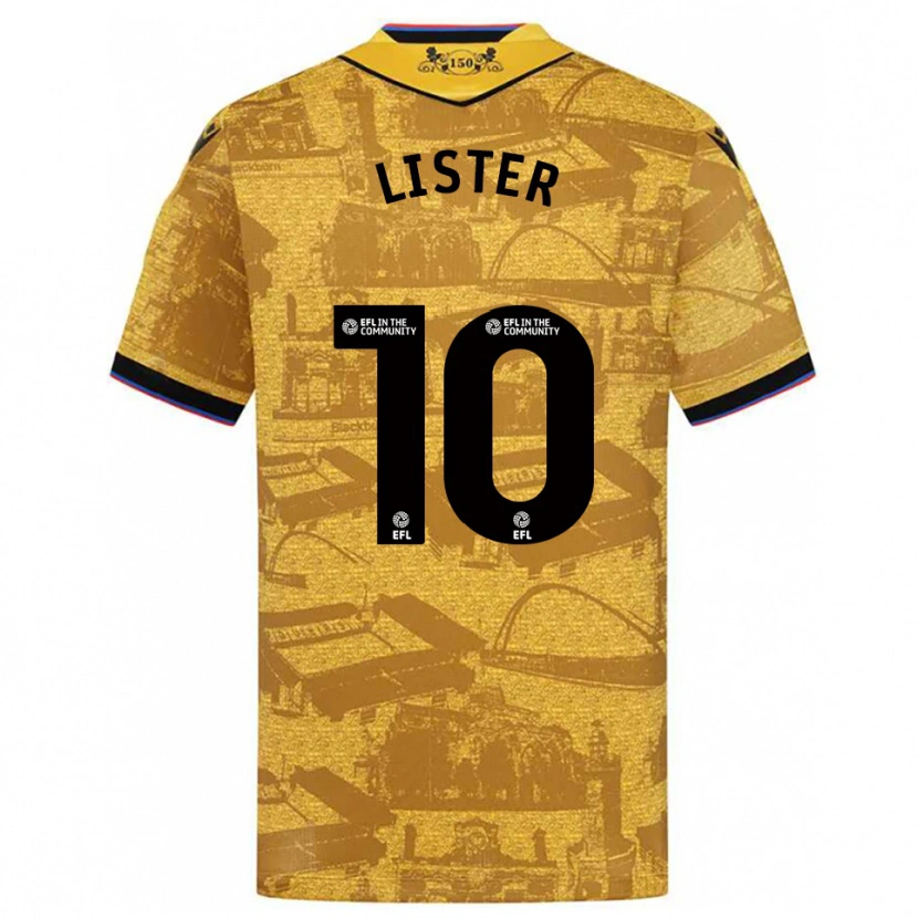 Danxen Herren Harry Lister #10 Gold Schwarz Auswärtstrikot Trikot 2025/26 T-Shirt