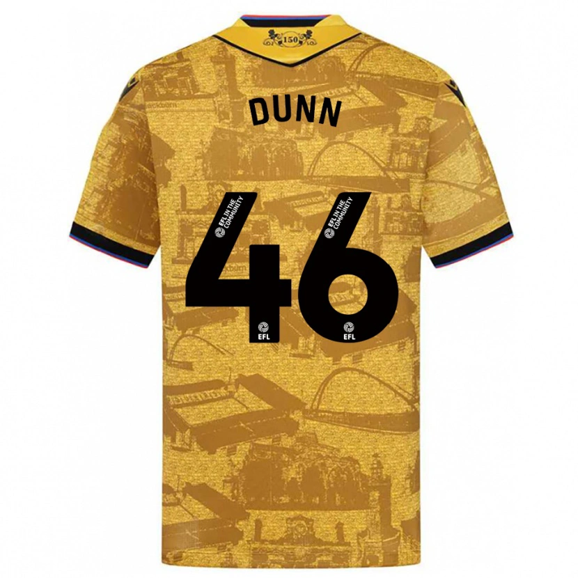 Danxen Herren Isaac Dunn #46 Gold Schwarz Auswärtstrikot Trikot 2025/26 T-Shirt
