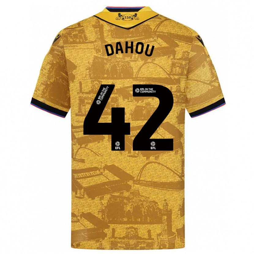 Danxen Herren Jemima Dahou #42 Gold Schwarz Auswärtstrikot Trikot 2025/26 T-Shirt