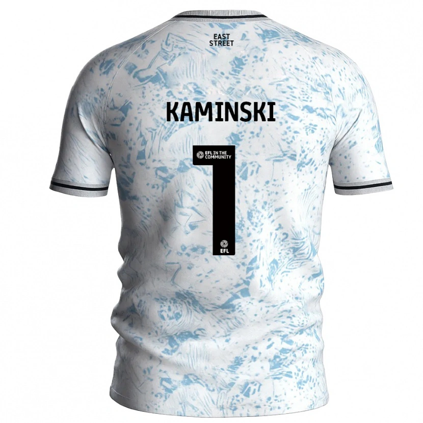 Danxen Herren Thomas Kaminski #1 Weiß Himmelblau Auswärtstrikot Trikot 2025/26 T-Shirt