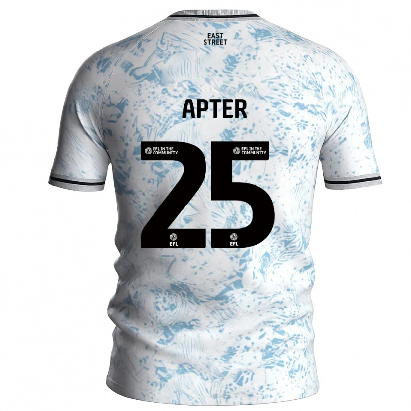 Danxen Herren Rob Apter #25 Weiß Himmelblau Auswärtstrikot Trikot 2025/26 T-Shirt