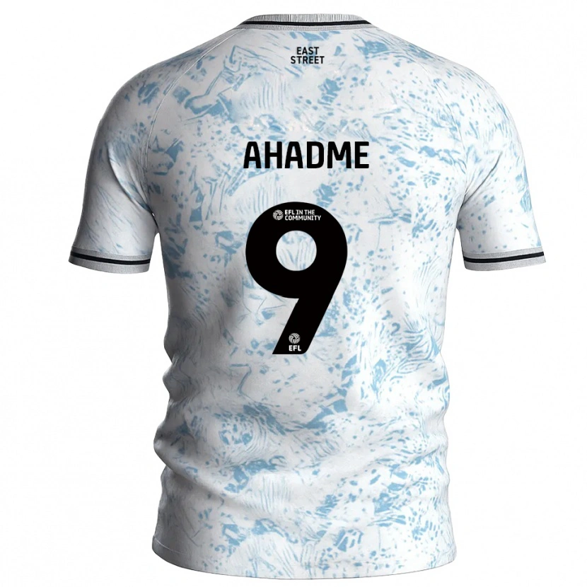 Danxen Herren Gassan Ahadme #9 Weiß Himmelblau Auswärtstrikot Trikot 2025/26 T-Shirt