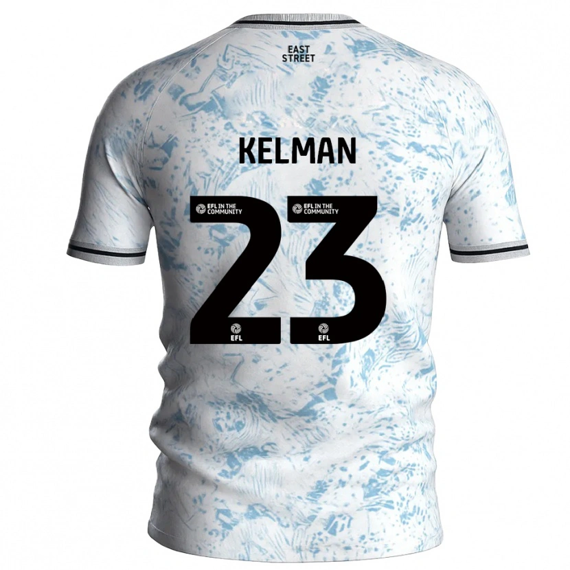 Danxen Herren Charlie Kelman #23 Weiß Himmelblau Auswärtstrikot Trikot 2025/26 T-Shirt