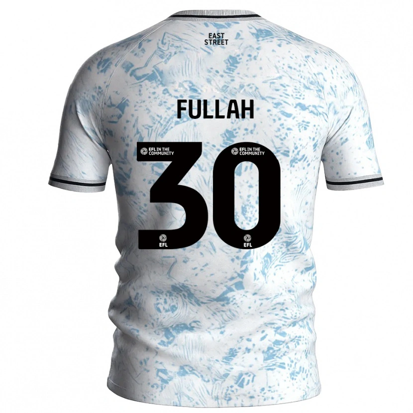 Danxen Herren Ibrahim Fullah #30 Weiß Himmelblau Auswärtstrikot Trikot 2025/26 T-Shirt