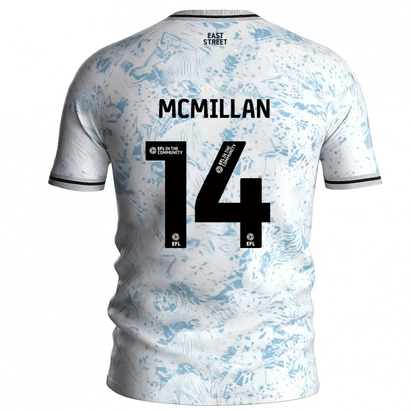 Danxen Herren Ellis Mcmillan #14 Weiß Himmelblau Auswärtstrikot Trikot 2025/26 T-Shirt