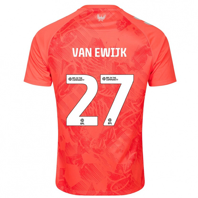 Danxen Herren Milan Van Ewijk #27 Orange Weiß Auswärtstrikot Trikot 2025/26 T-Shirt
