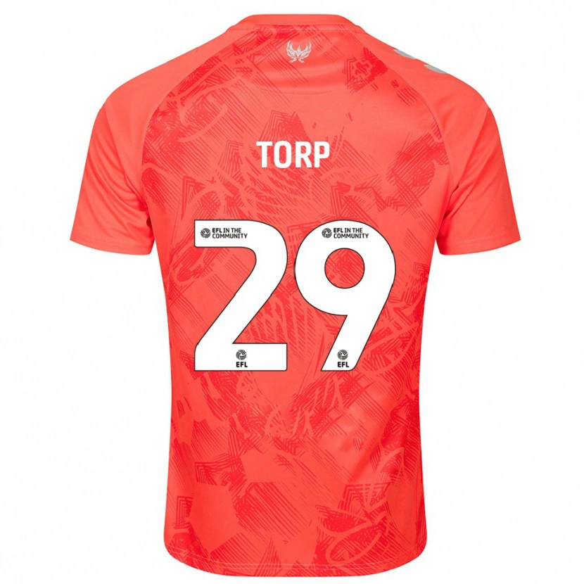 Danxen Herren Victor Torp #29 Orange Weiß Auswärtstrikot Trikot 2025/26 T-Shirt