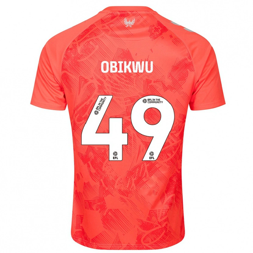 Danxen Herren Justin Obikwu #49 Orange Weiß Auswärtstrikot Trikot 2025/26 T-Shirt