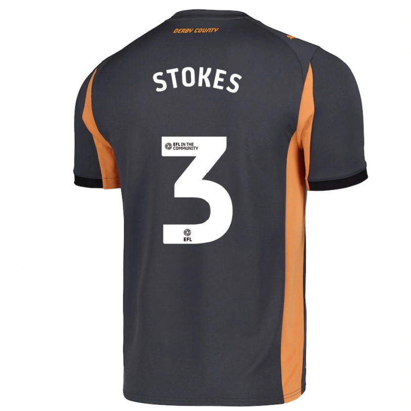 Danxen Herren George Stokes #3 Grau Orange Schwarz Auswärtstrikot Trikot 2025/26 T-Shirt