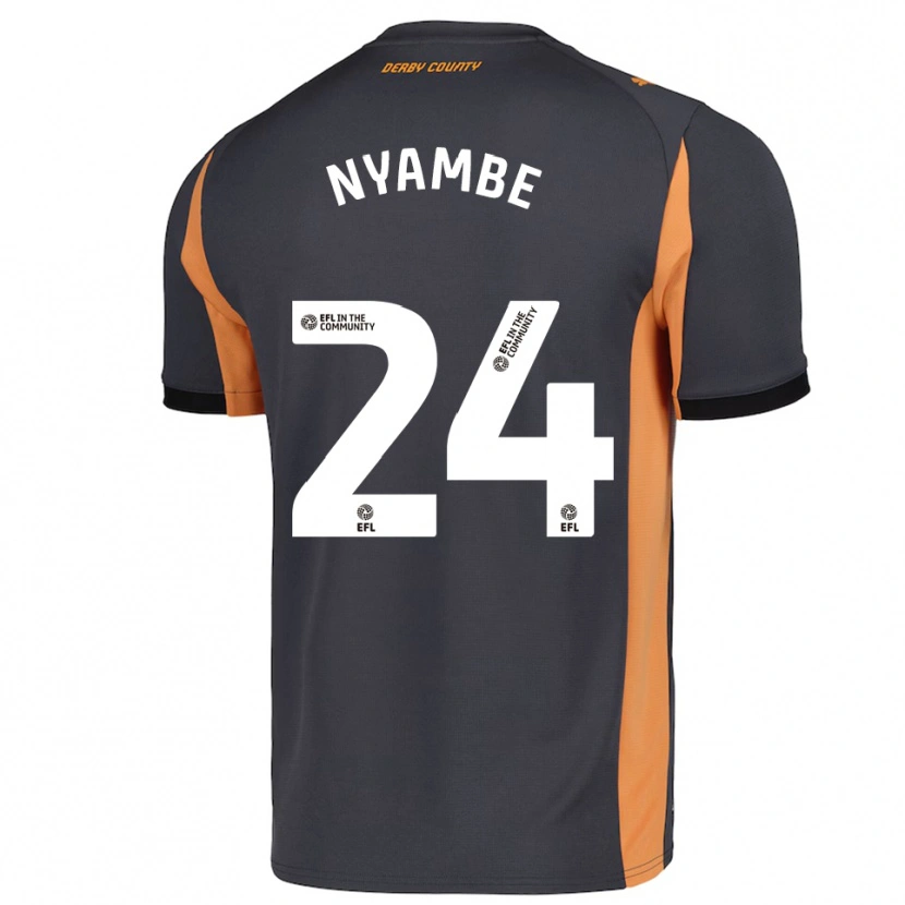 Danxen Herren Ryan Nyambe #24 Grau Orange Schwarz Auswärtstrikot Trikot 2025/26 T-Shirt