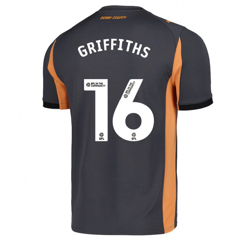 Danxen Herren Euan Griffiths #16 Grau Orange Schwarz Auswärtstrikot Trikot 2025/26 T-Shirt