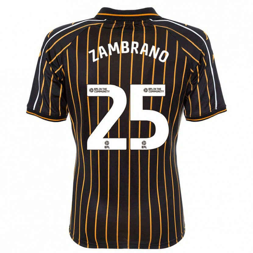 Danxen Herren Óscar Zambrano #25 Weiß Schwarz Auswärtstrikot Trikot 2025/26 T-Shirt
