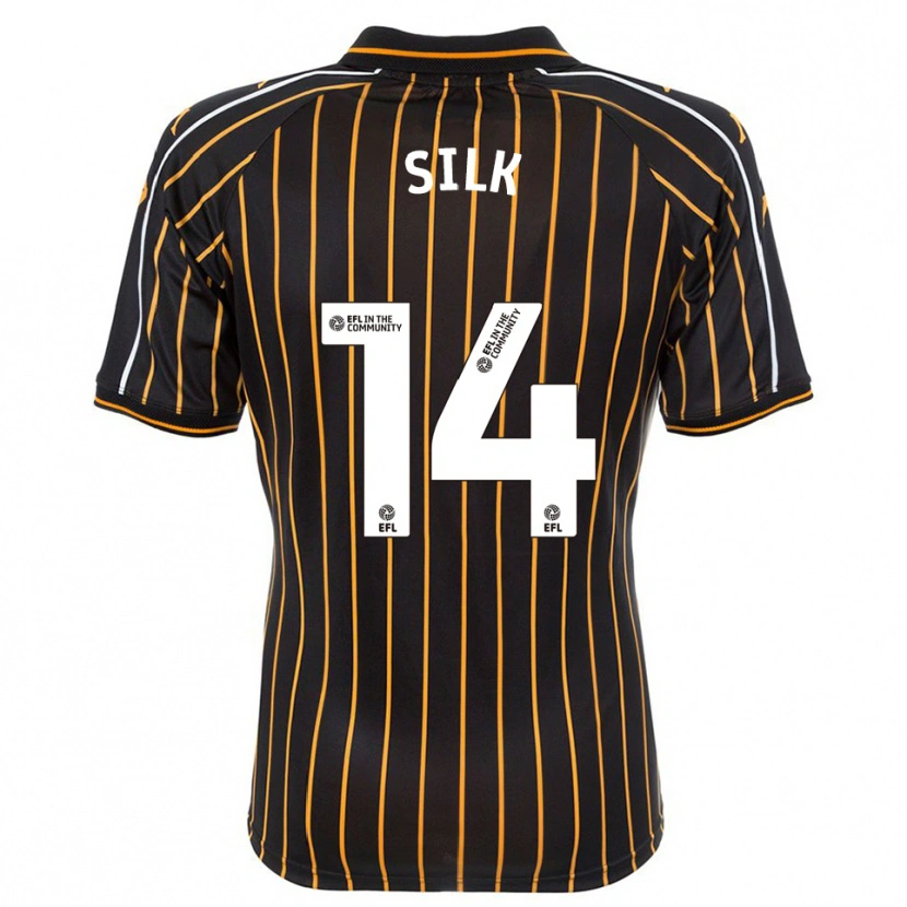 Danxen Herren Reuben Silk #14 Weiß Schwarz Auswärtstrikot Trikot 2025/26 T-Shirt