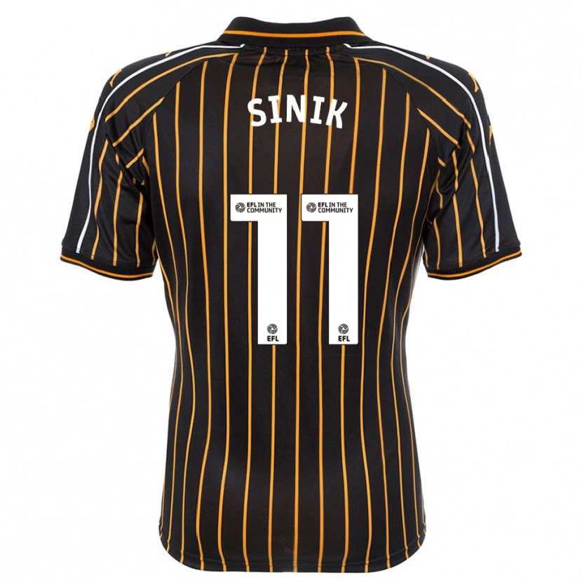 Danxen Herren Doğukan Sinik #11 Weiß Schwarz Auswärtstrikot Trikot 2025/26 T-Shirt