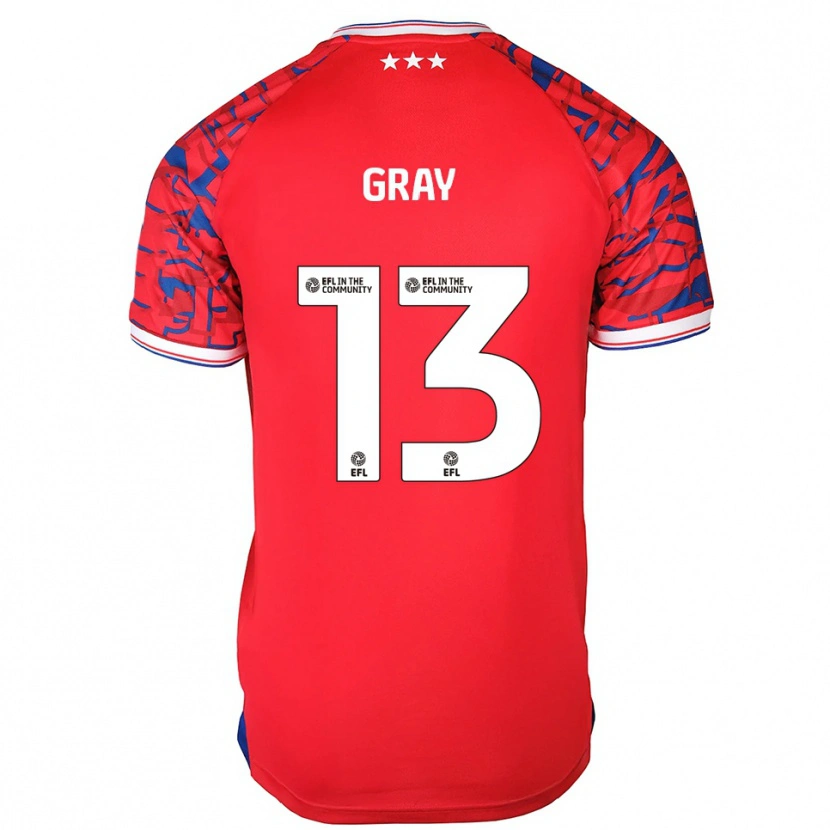 Danxen Herren Henry Gray #13 Rot Blau Auswärtstrikot Trikot 2025/26 T-Shirt